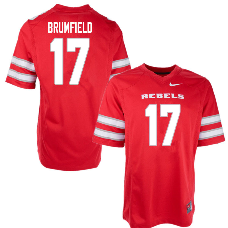 Men #17 Doug Brumfield UNLV Rebels College Football Jerseys Sale-Red